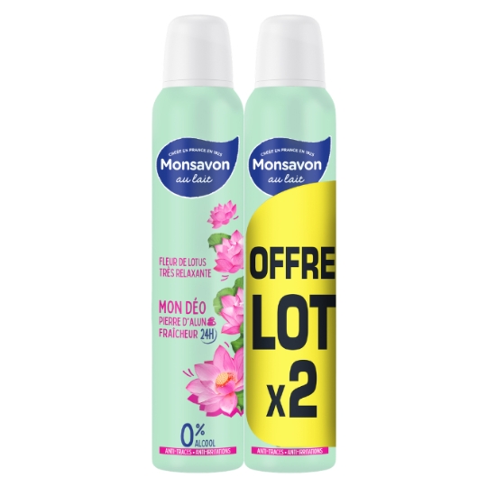 Déodorant spray Pierre d'alun Fleur de Lotus MONSAVON