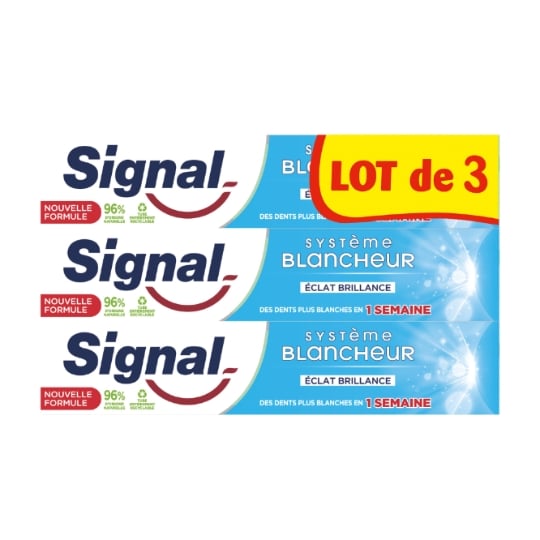 Dentifrice Système Blancheur Eclat Brillance 1 semaine SIGNAL