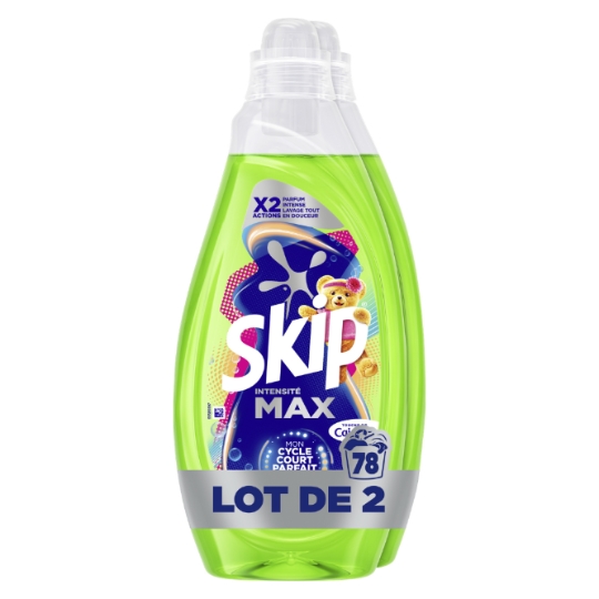 Lessive Mon Cycle court Parfait Intensité Max Fraîcheur Sublime 78 Lavages SKIP