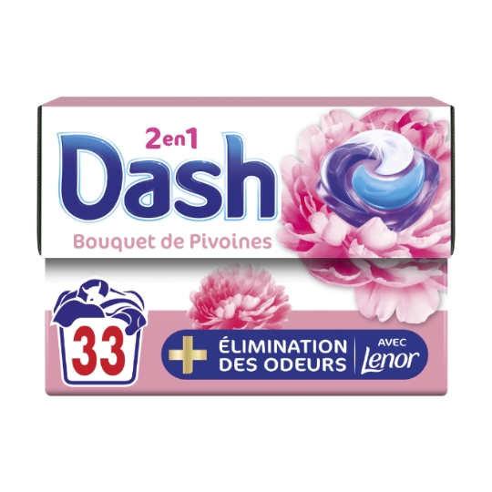 Lessive en Capsules 2en1 Bouquet de Pivoines avec Lenor DASH