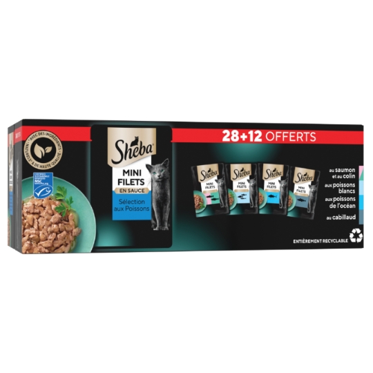 Pâtée Pour Chat Adulte En Sauce Sélection Poissons SHEBA