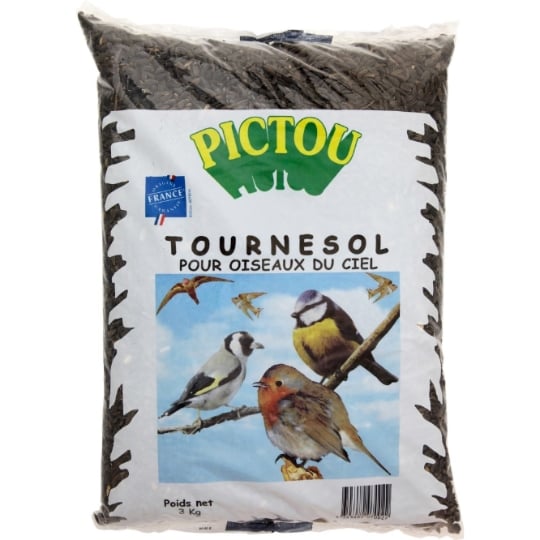 Aliment Graines De Tournesol Entières Pour Oiseaux De La Nature Très Riche En Vitamines Et Oligo-Éléments PICTOU