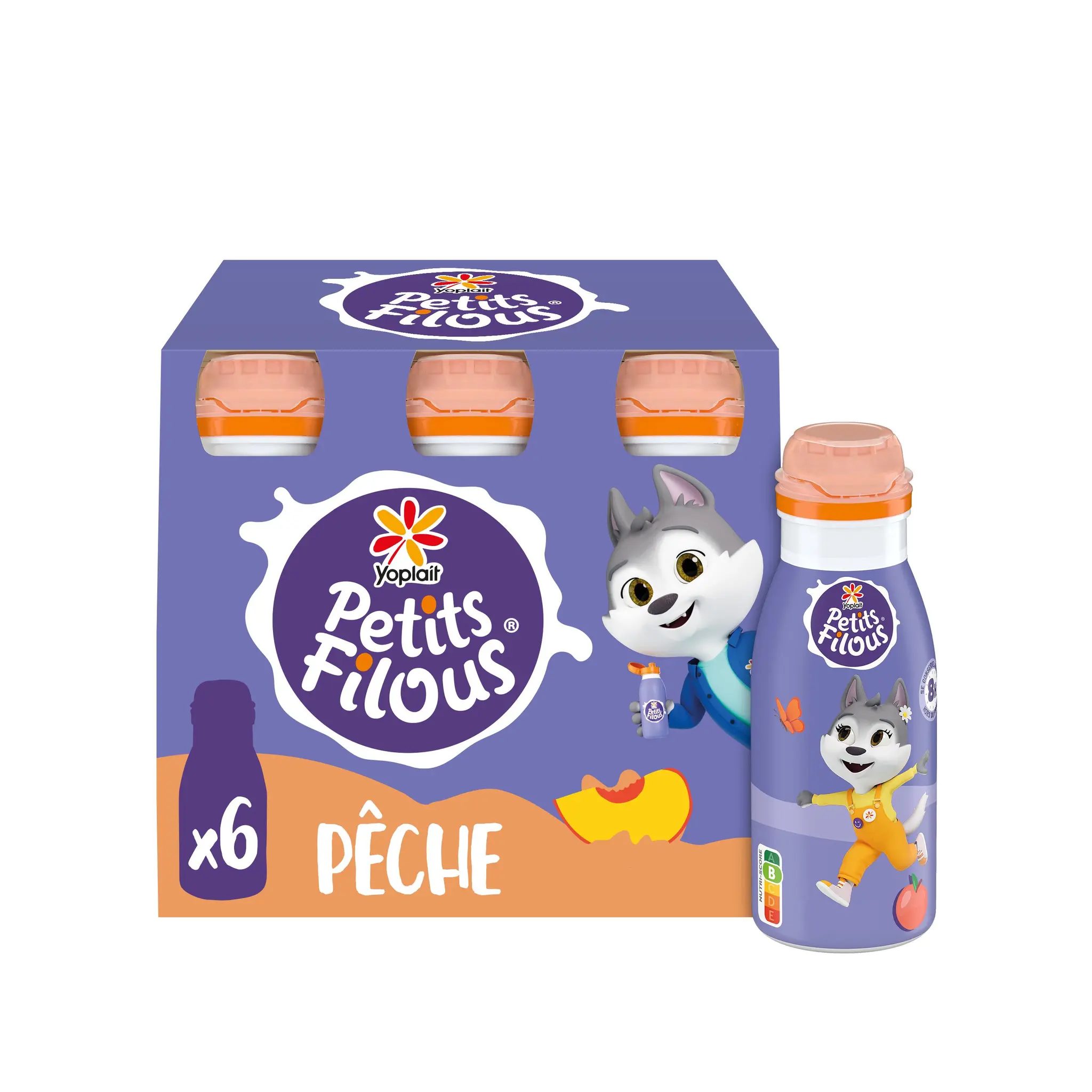 PETITS FILOUS Yaourt à boire aromatisé pêche