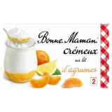 BONNE MAMAN Yaourt crémeux sur lit d'agrumes