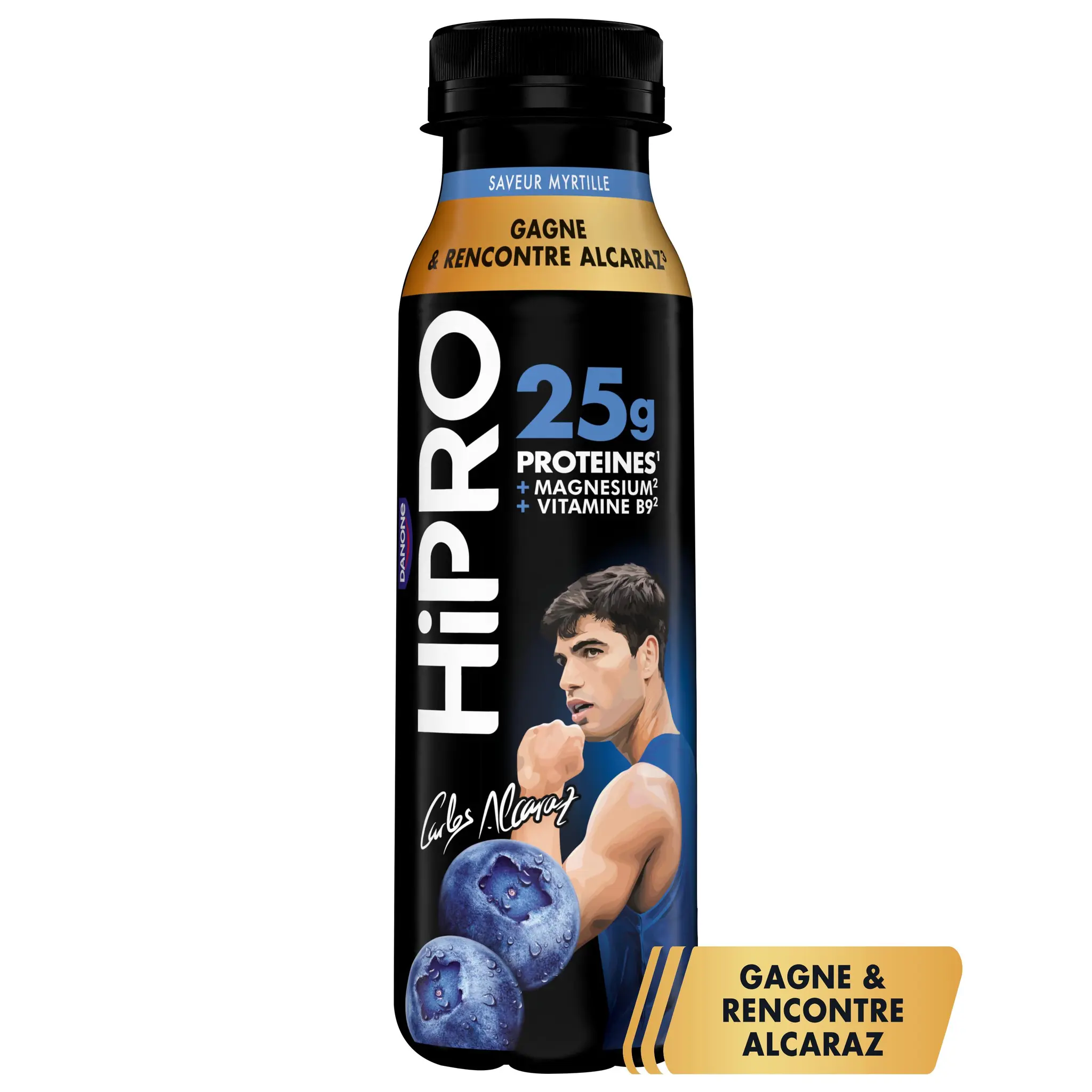 HIPRO Yaourt à boire protéiné saveur myrtille 0% MG