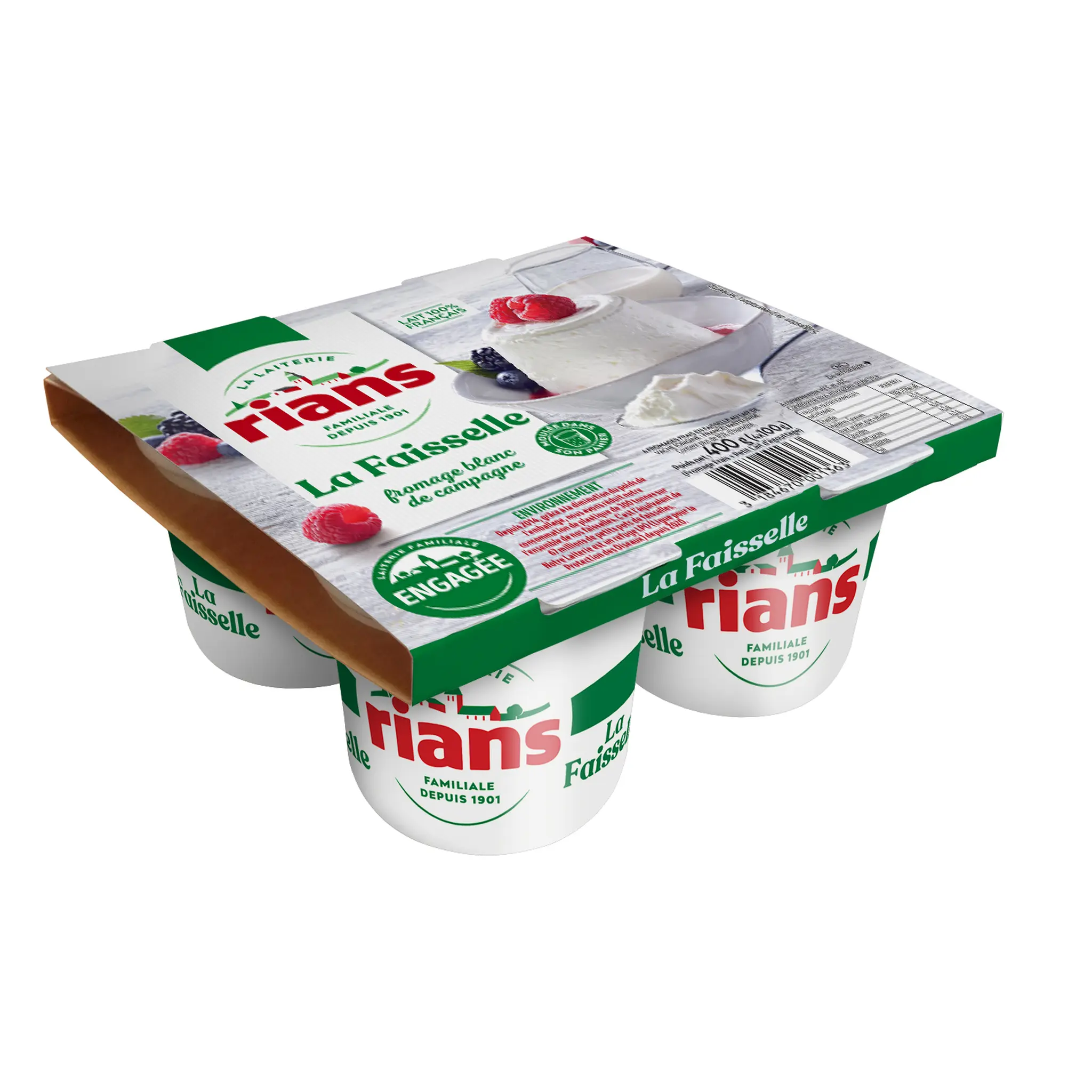 RIANS Mini faisselle fromage blanc de campagne