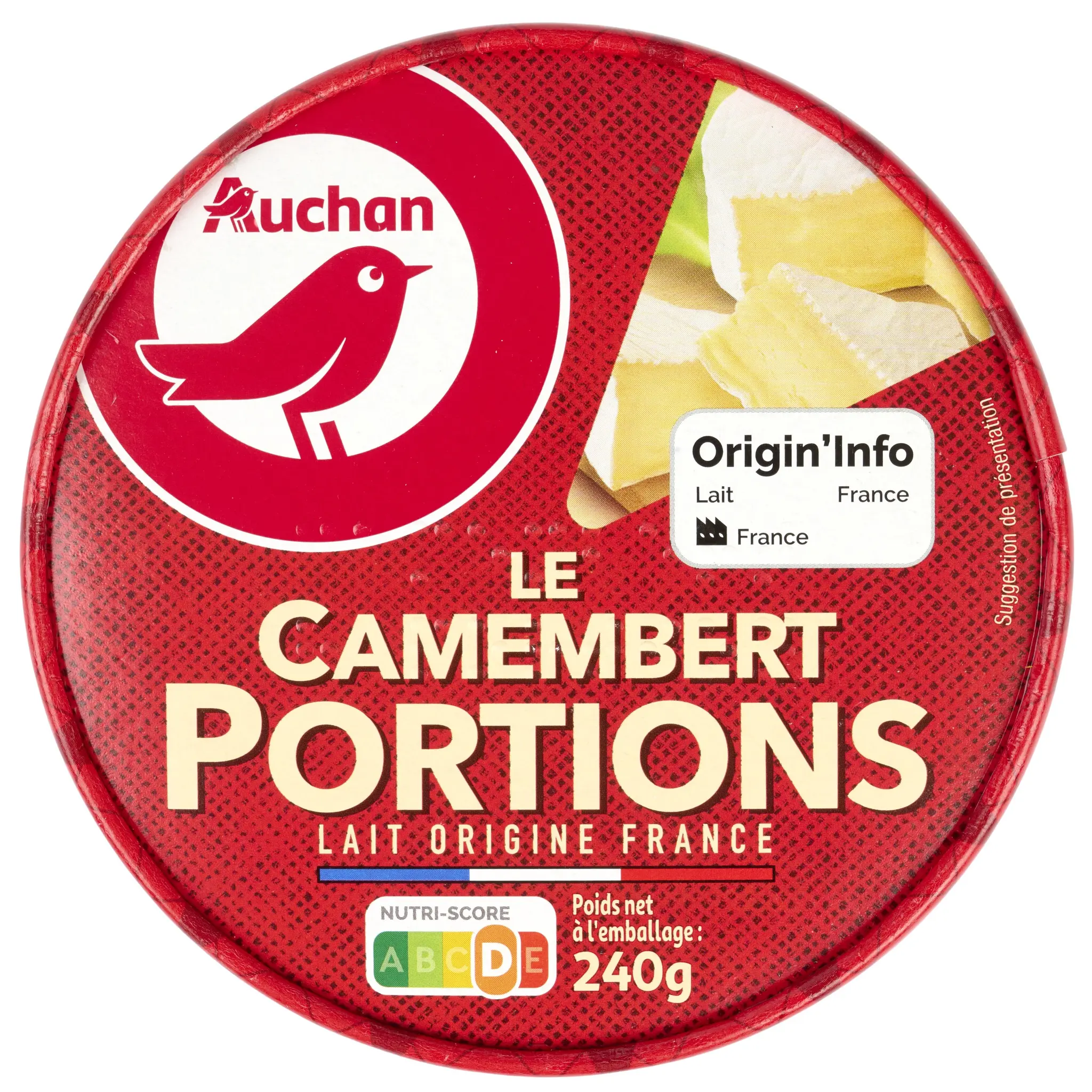 AUCHAN Camembert en portions