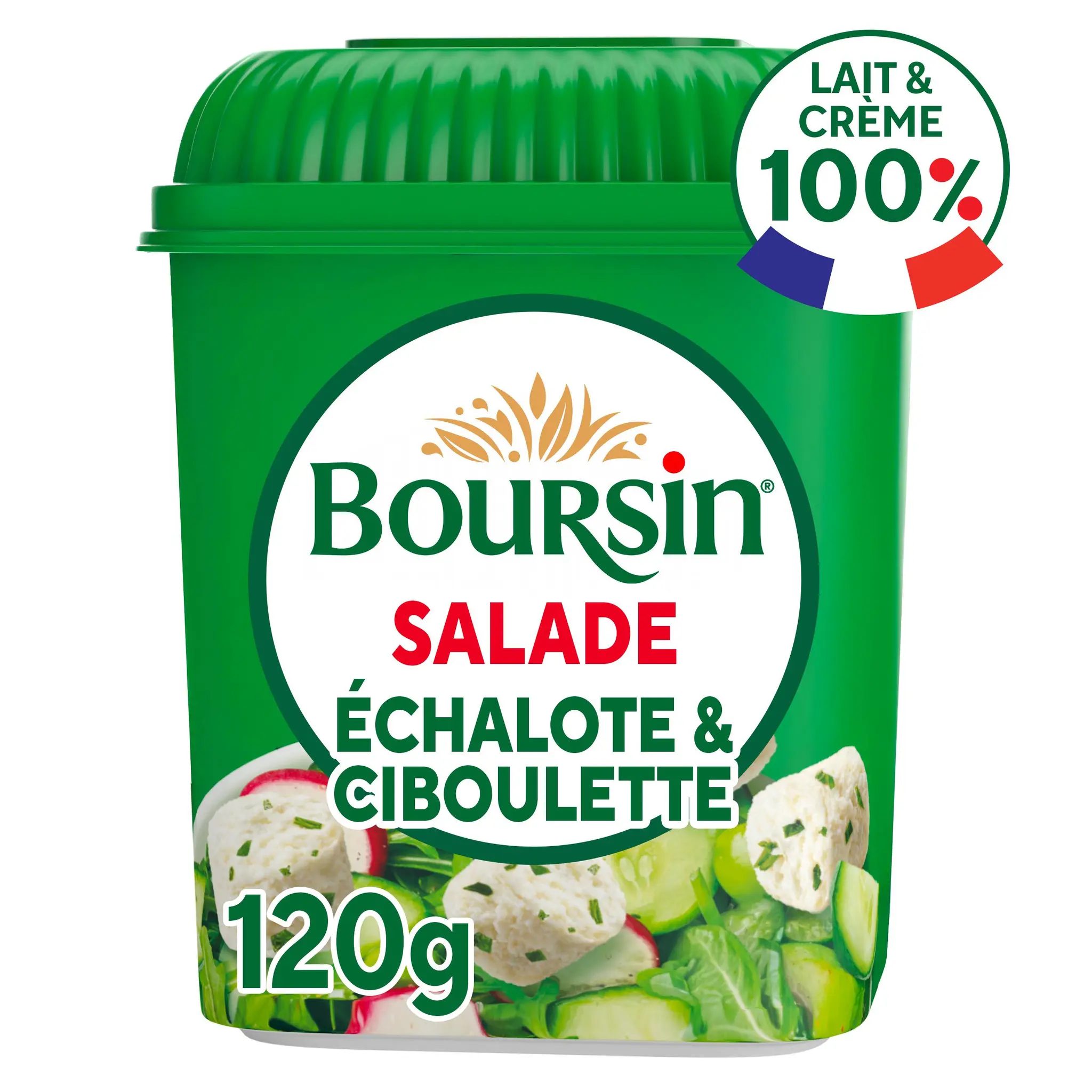 BOURSIN Salade & Apéritif dés de fromage échalote et ciboulette