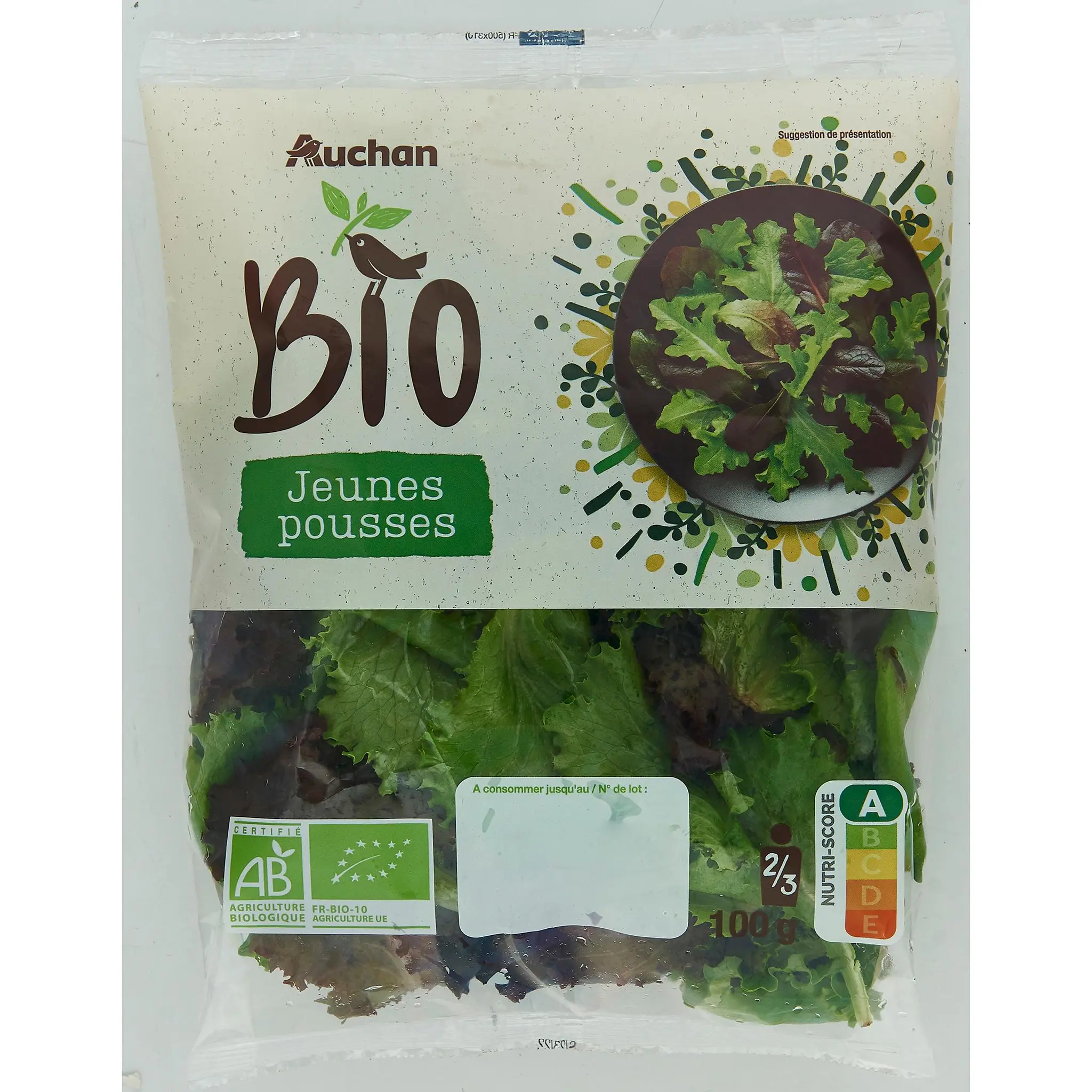 AUCHAN BIO Mélange de jeunes pousses