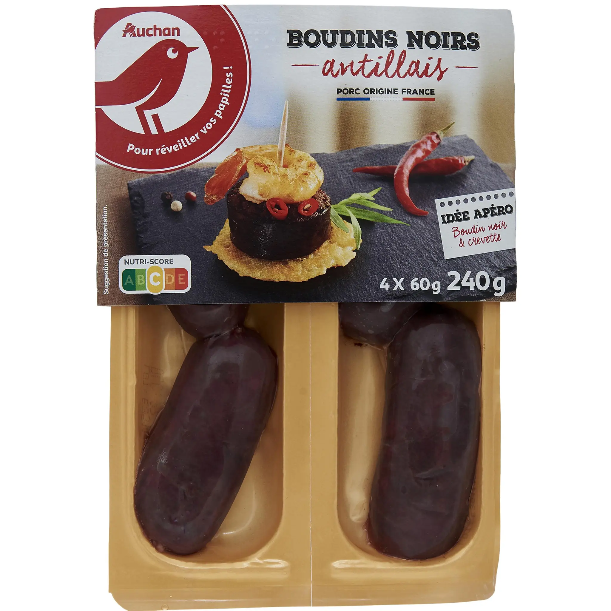 AUCHAN Boudin noir Antillais