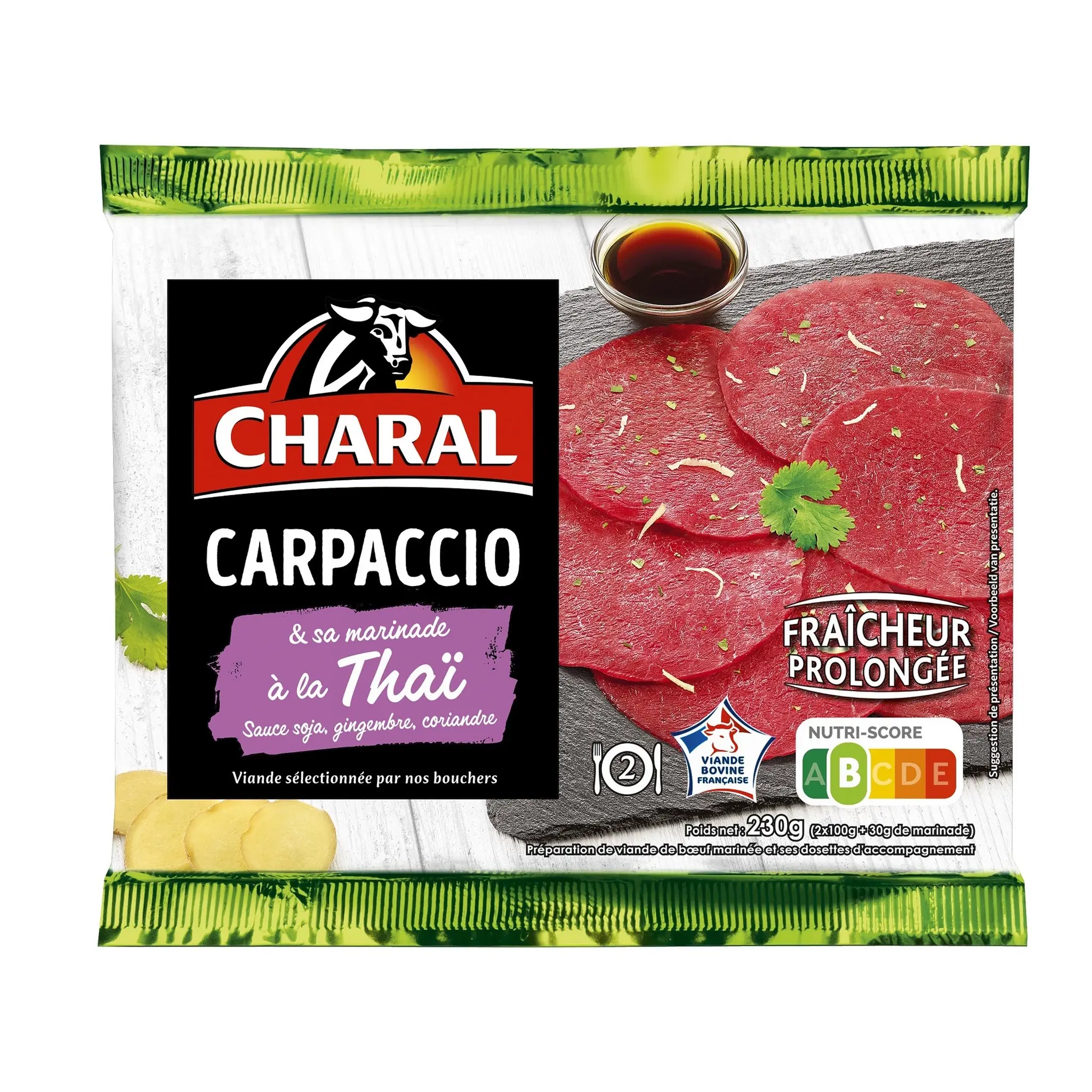CHARAL Carpaccio de boeuf et sa marinade à la Thai