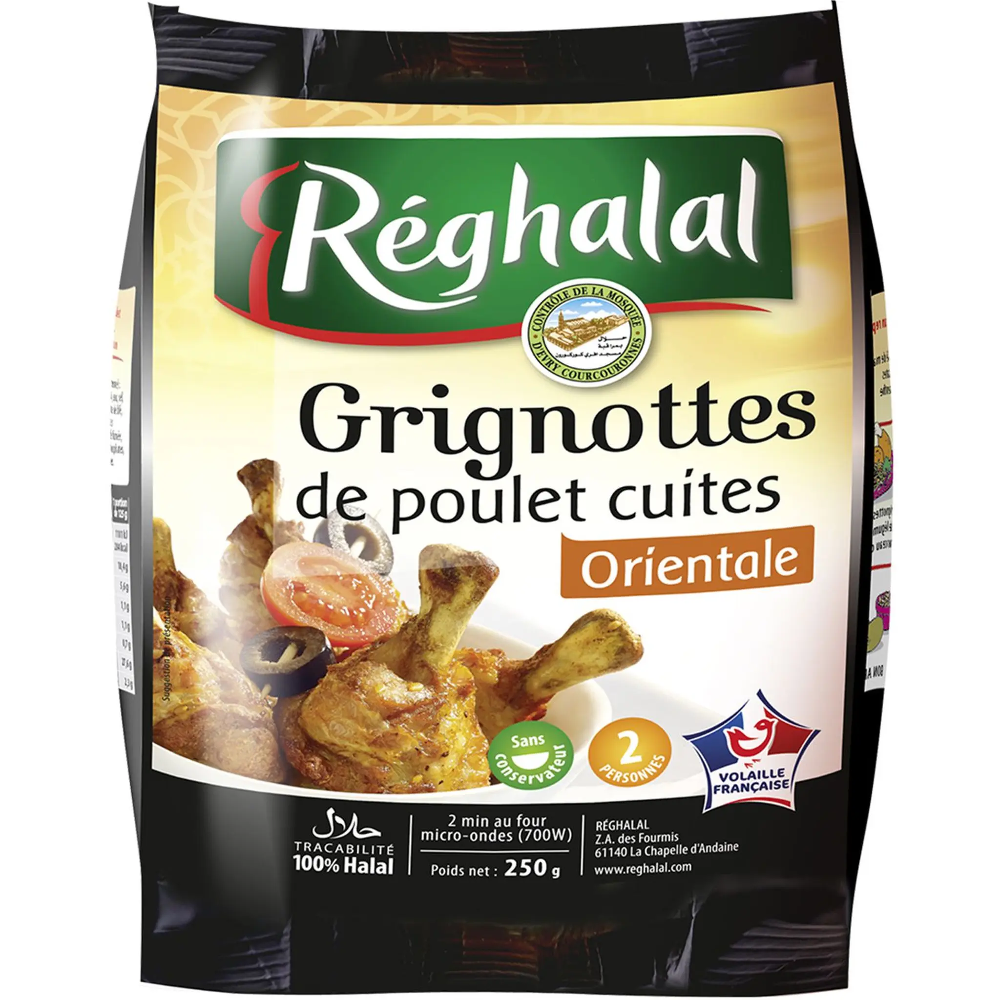 REGHALAL Grignotes de poulet cuites saveur orientale halal