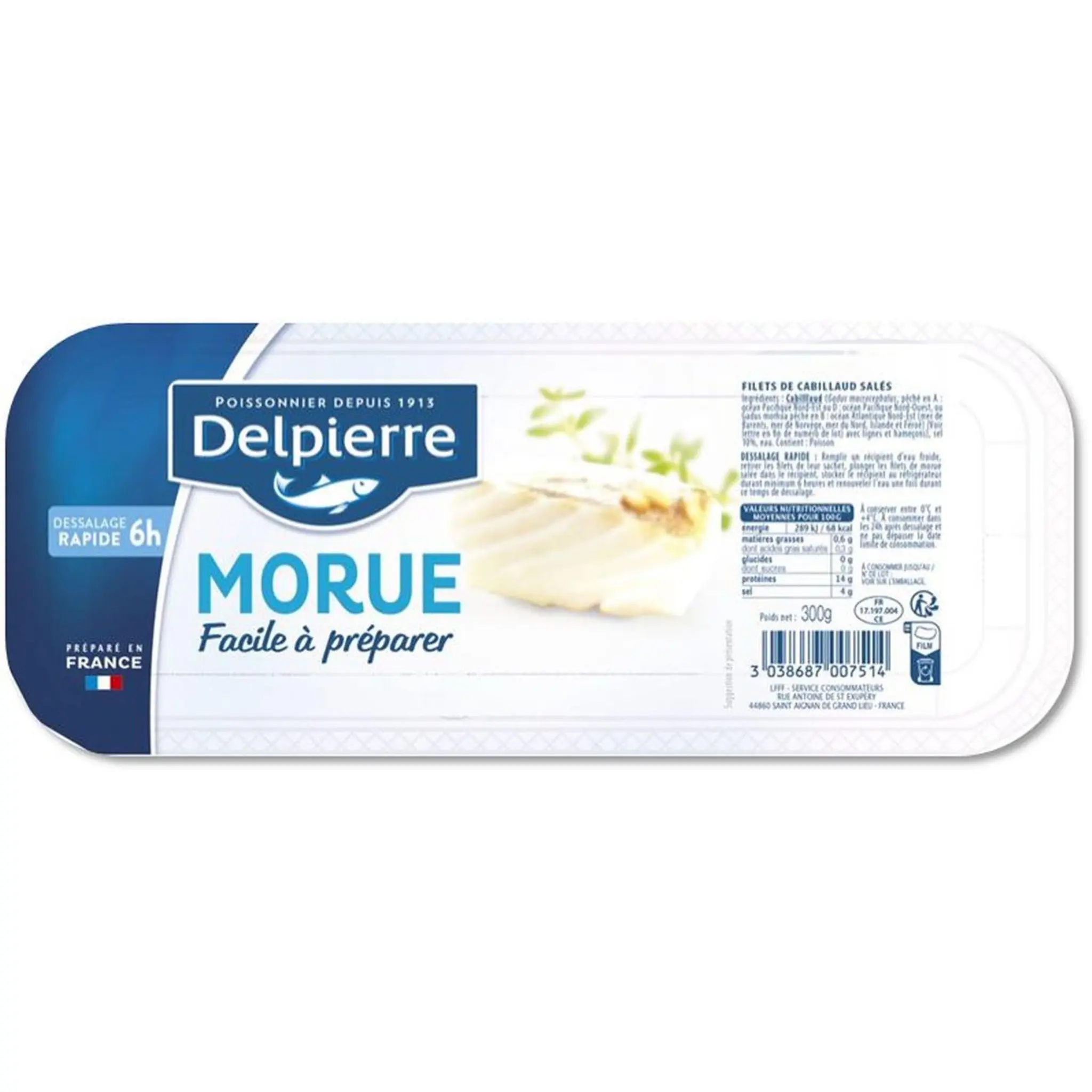 DELPIERRE Morue facile à préparer