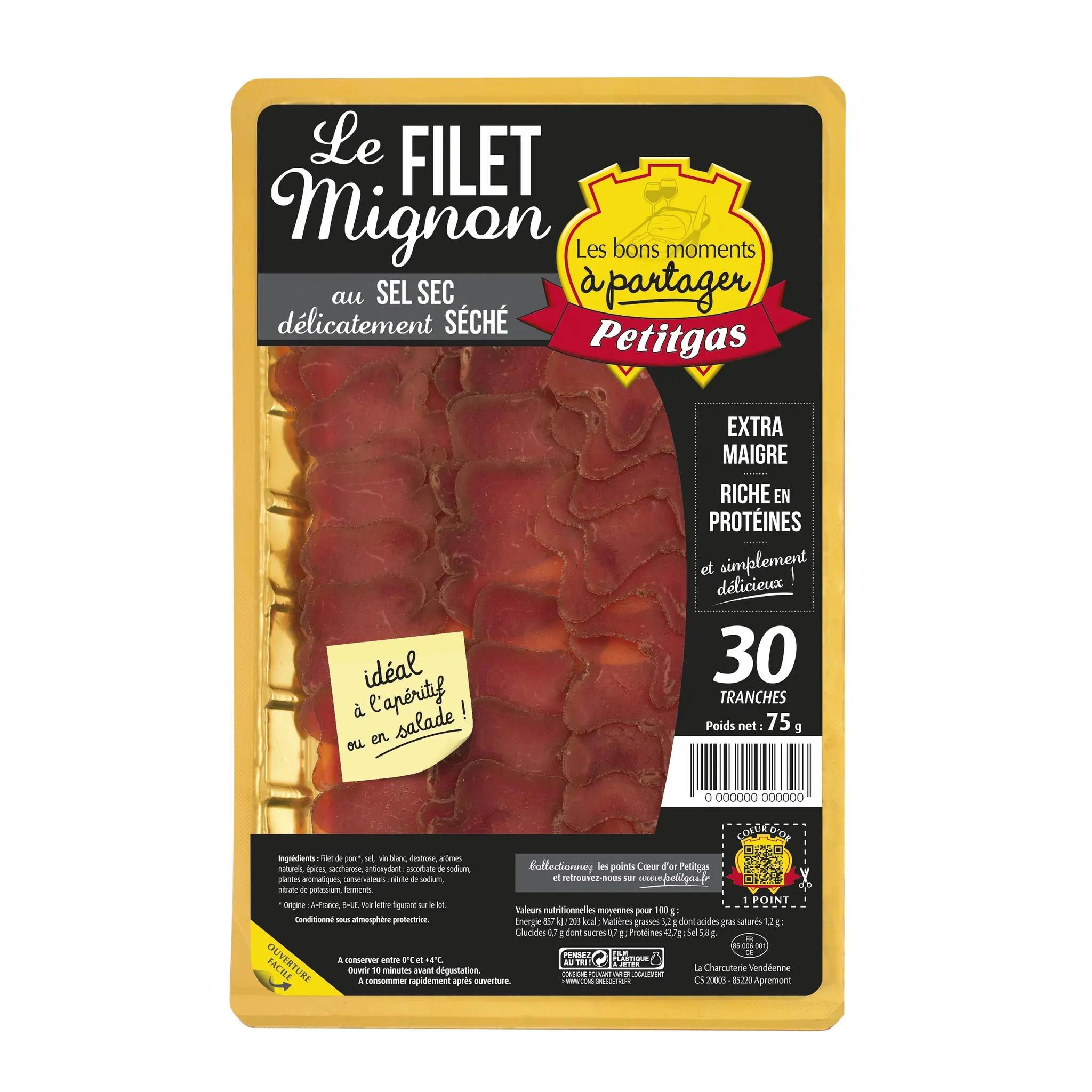 PETITGAS Filet mignon au sel sec délicatement séché