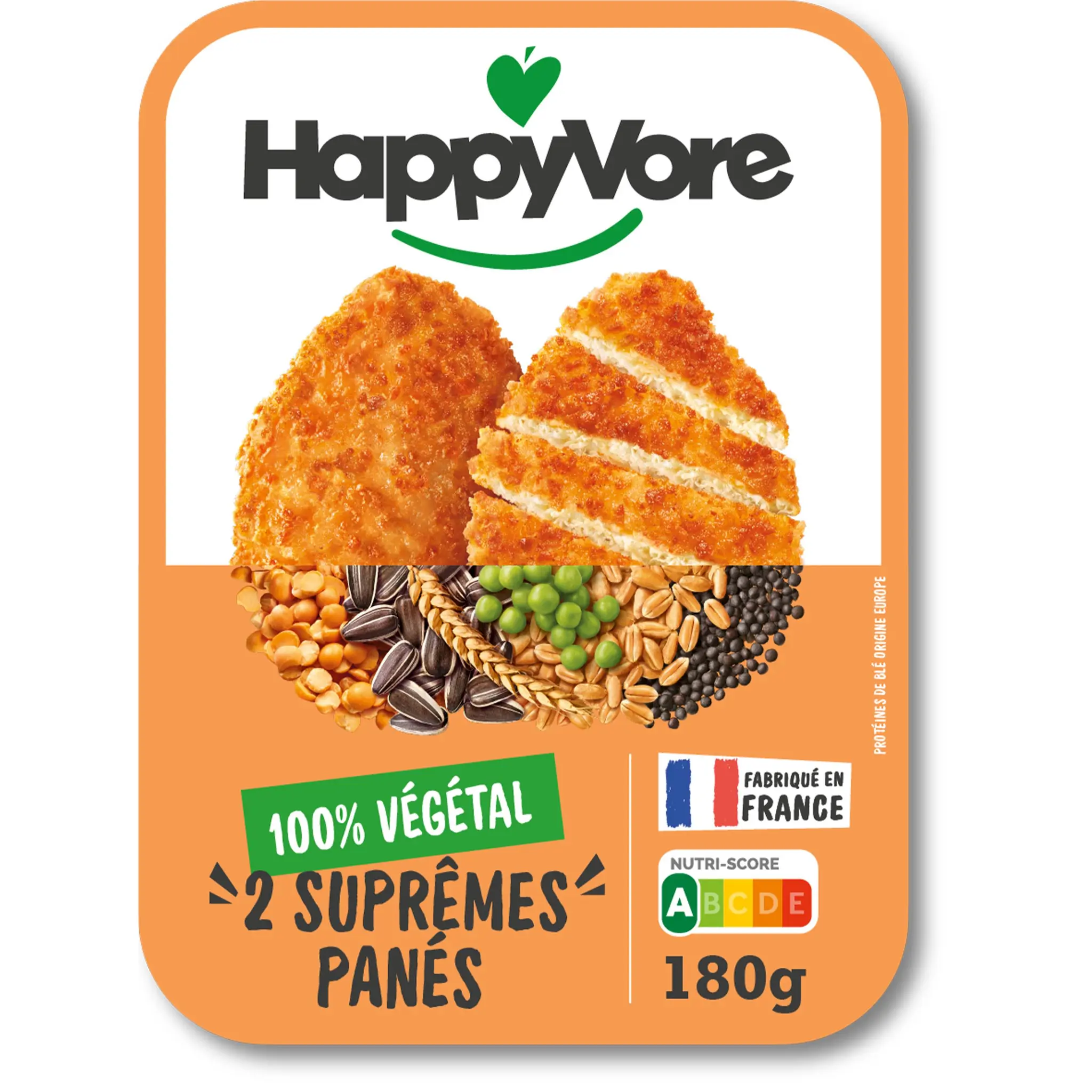 HAPPYVORE Suprêmes panés végétaux et gourmands