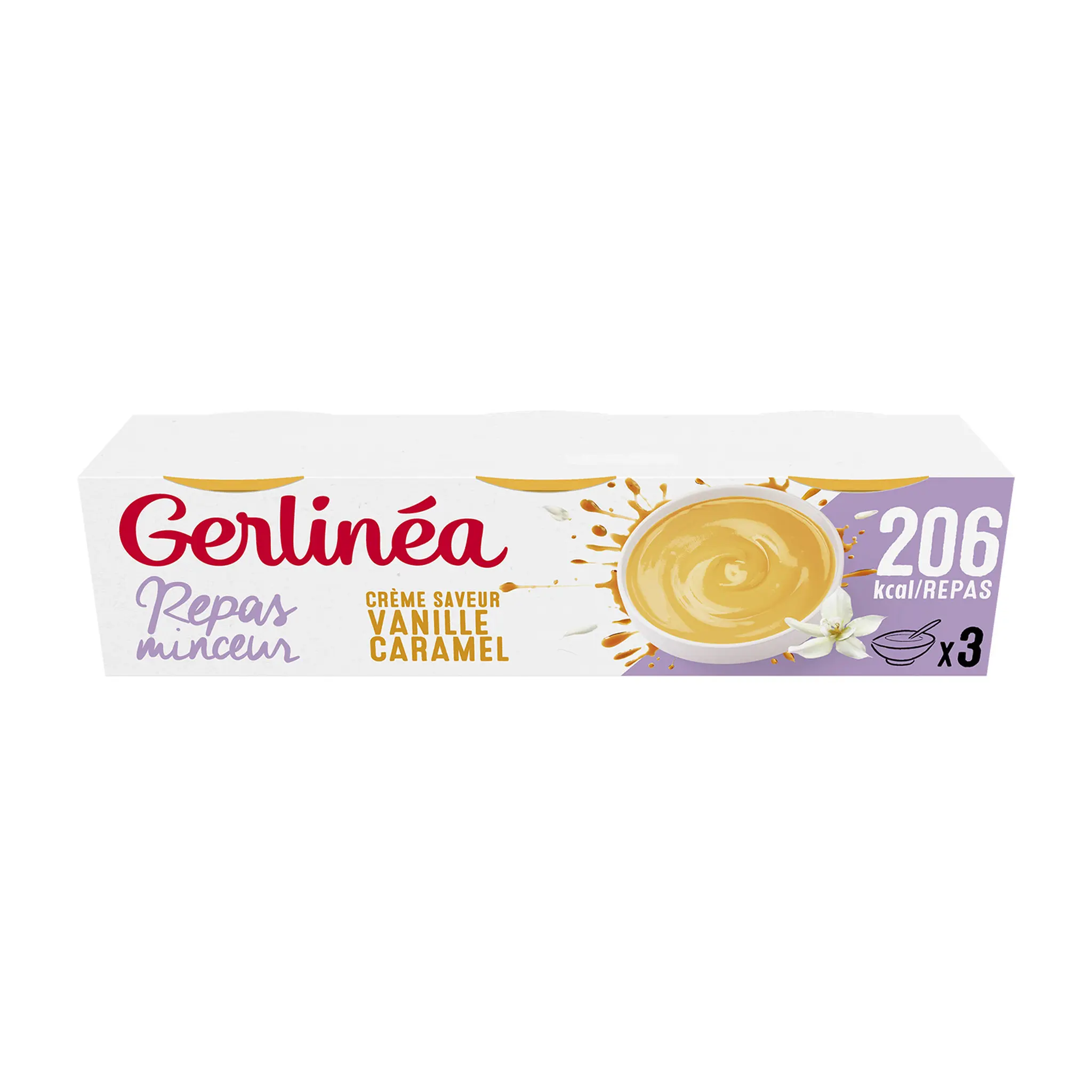 GERLINEA Coupelles vanille caramel repas minceur