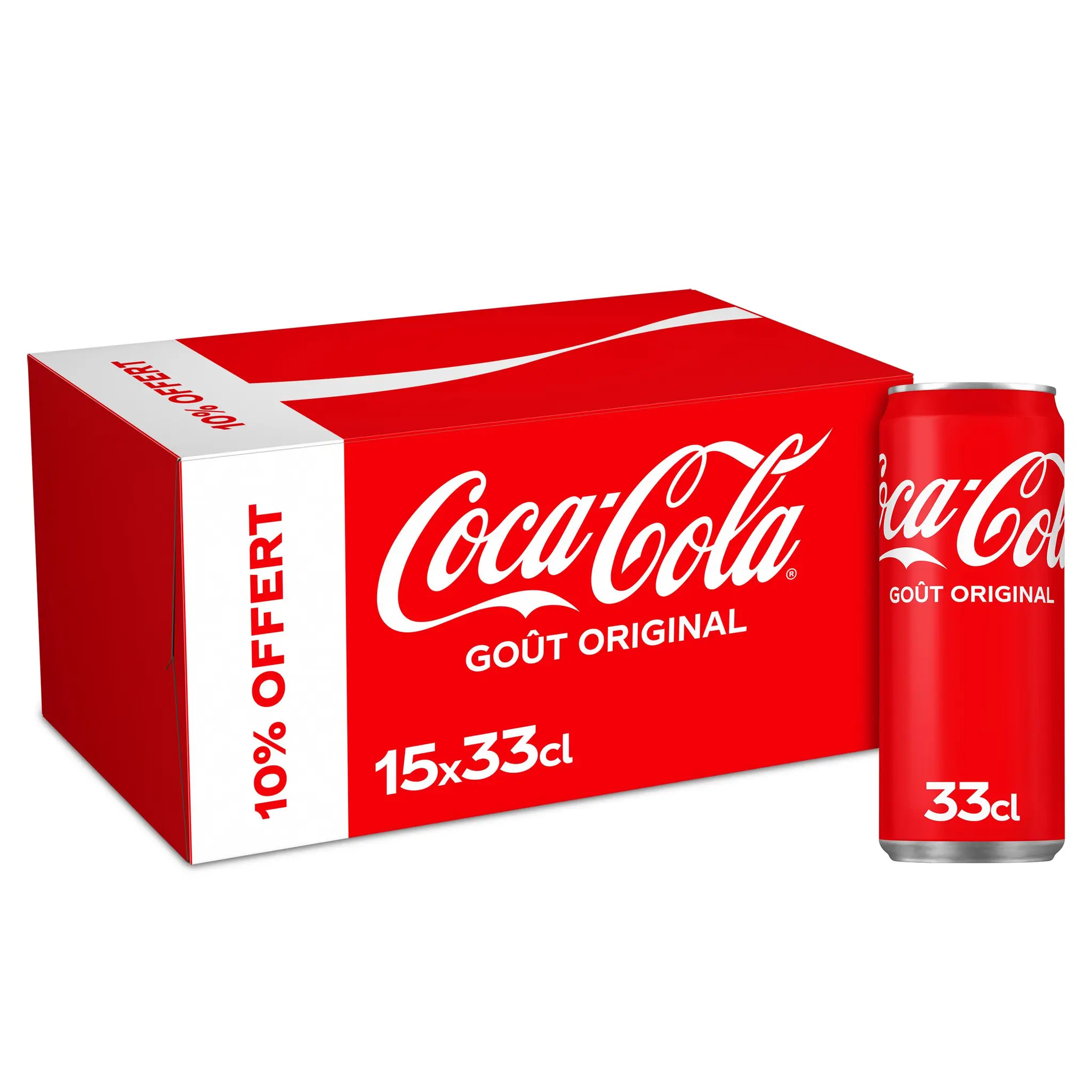 COCA-COLA Boisson gazeuse Original aux extraits végétaux boîtes
