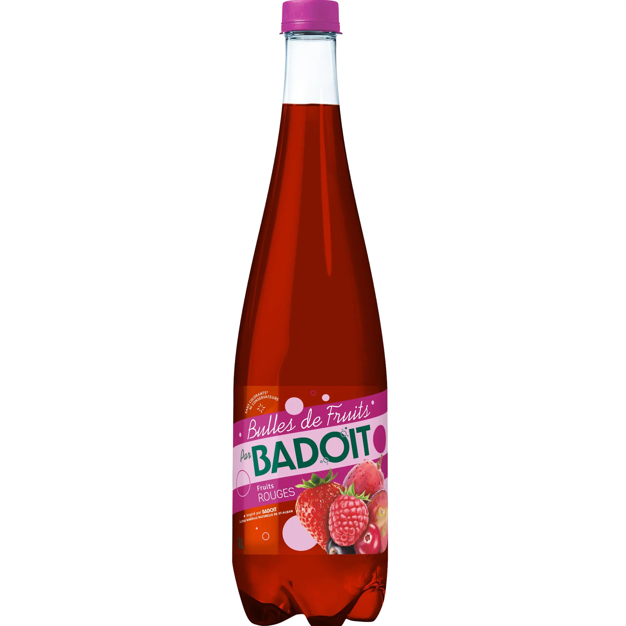 BADOIT Eau gazeuse bulles de fruits aromatisée fruits rouges