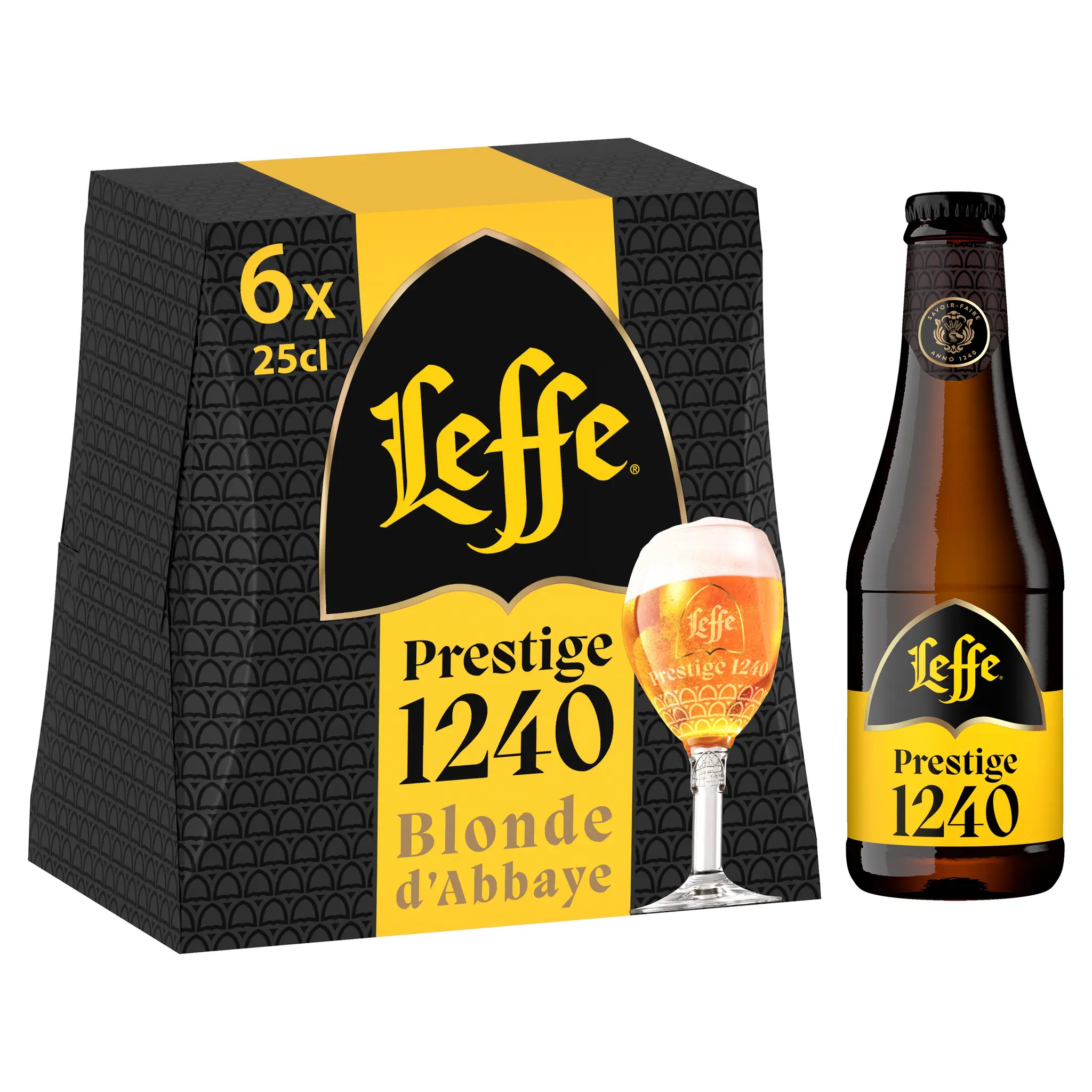 LEFFE Prestige 1240 Bière blonde 8.5% pack bouteilles