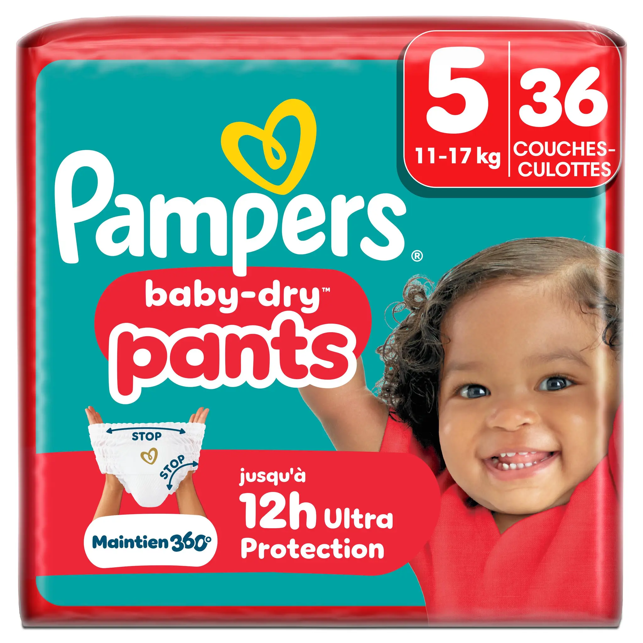 PAMPERS Baby Dry couches-culottes taille 5 (11-17kg)