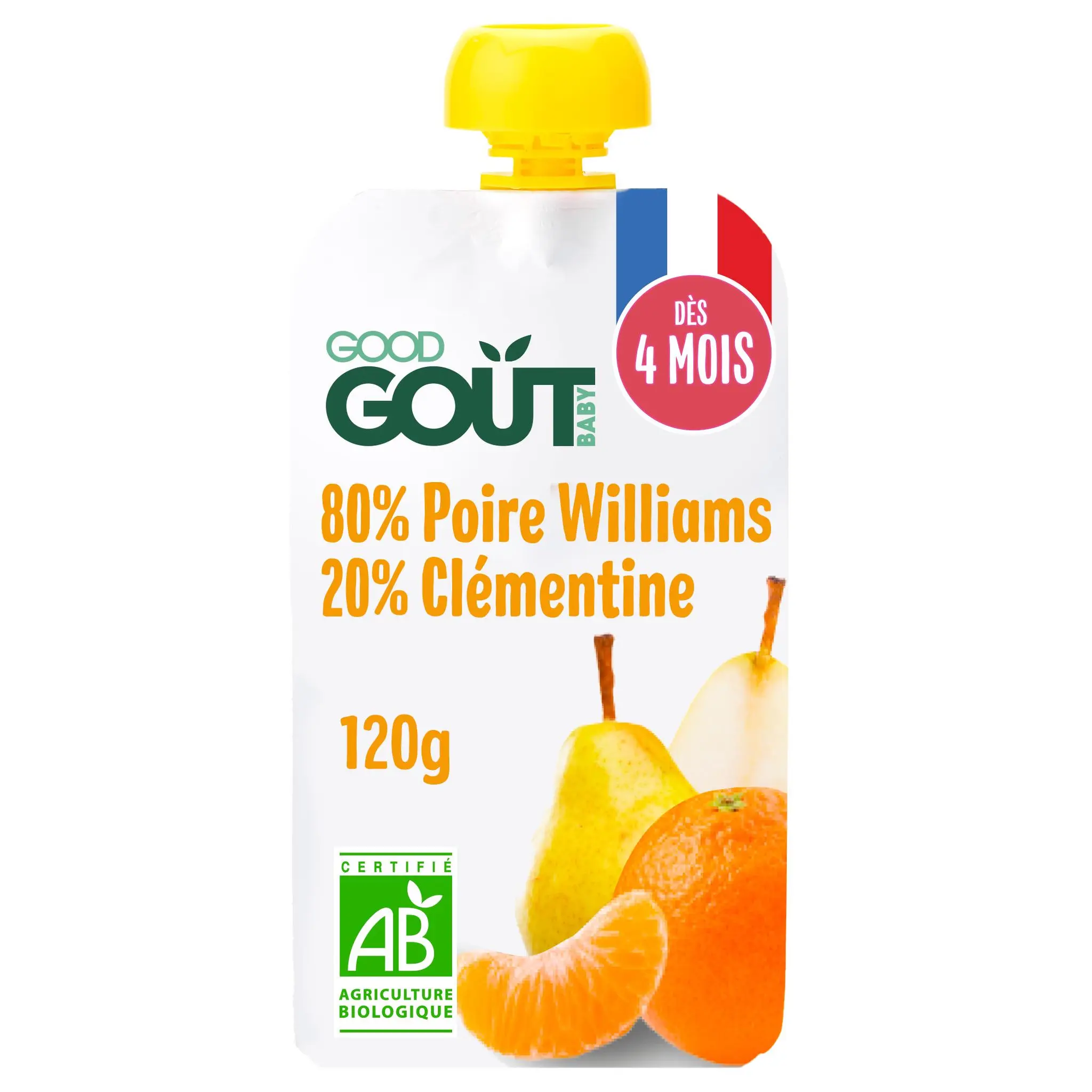 GOOD GOUT Gourde à la poire et clémentine bio dès 4 mois