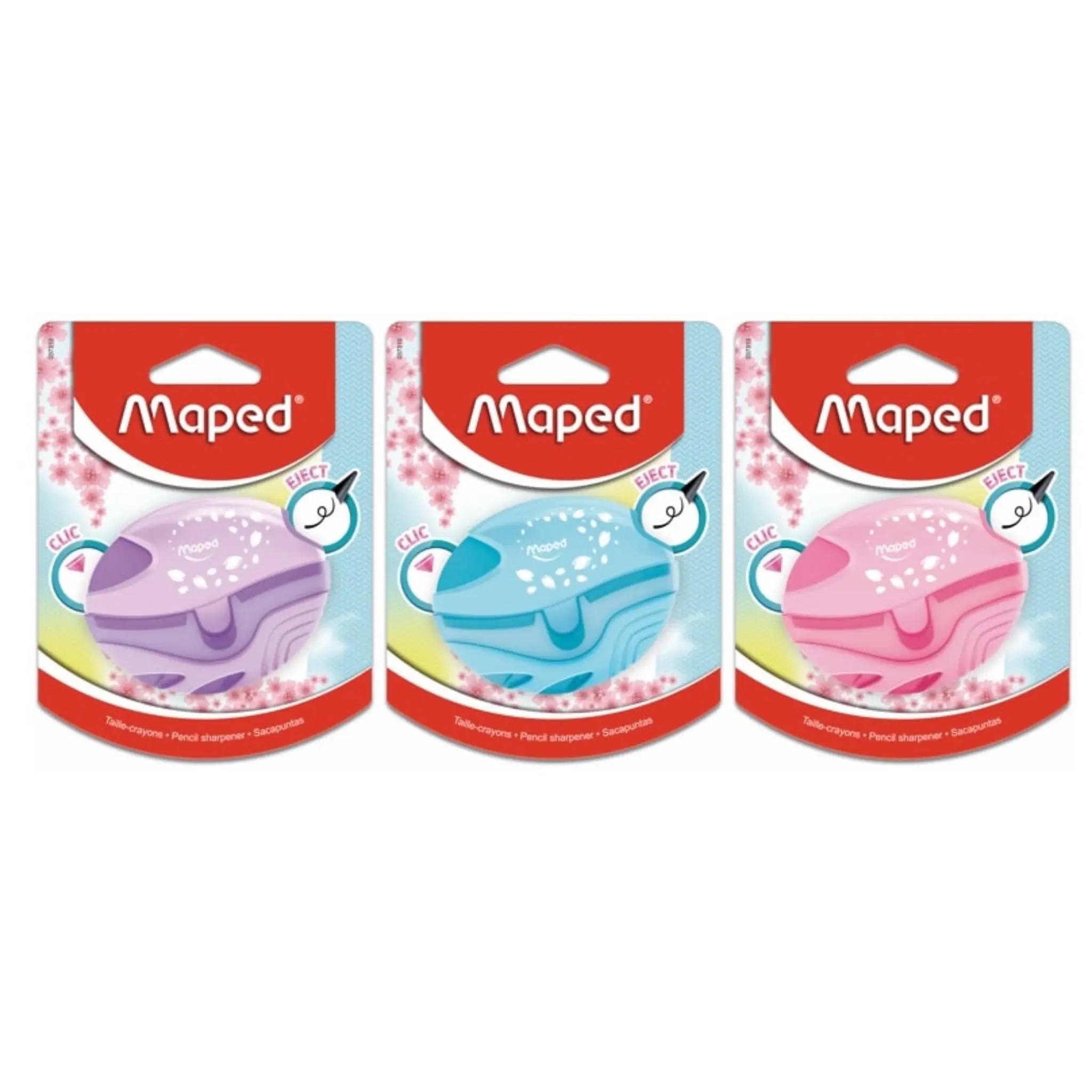MAPED Taille-crayons Galactic pastel 1 trou avec réservoir