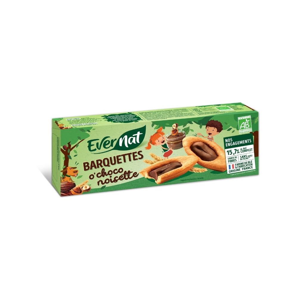 Barquettes choco noisette bio