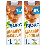 Bjorg Lait d'Amande Chocolat Boisson Végétale Bio, Lot de 2x1L