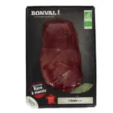 Bonval Bifteck de Boeuf Bio, environ 2x160g