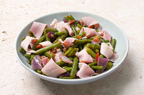 Salade de haricots verts aux herbes & jambon blanc, Frichti (300 g)