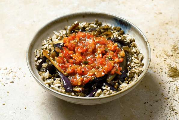 Mujaddara libanaise & tartare de tomates confites, Frichti (360 g)