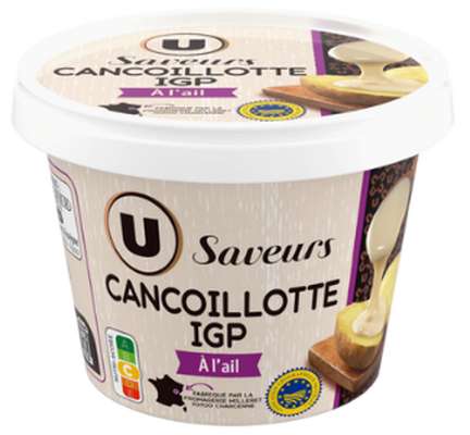 Cancoillotte à l'ail au lait pasteurisé 11% de mg, U (250 g)