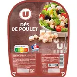 Dés de blanc de poulet cuits traités en salaison, U (2 x 75 g)