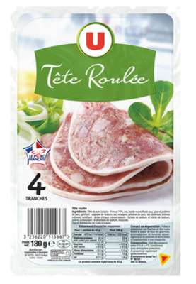 Tête roulée, U (4 tranches, 180 g)