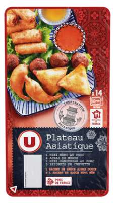 Plateau asiatique 14 pièces + sauces, U (370 g)