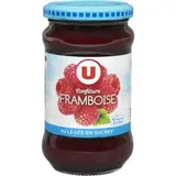 Confiture de framboise allégée, U (335 g)