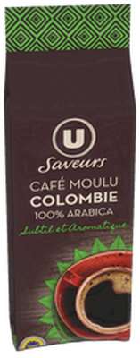 Café moulu Colombie, U Saveurs (250 g)