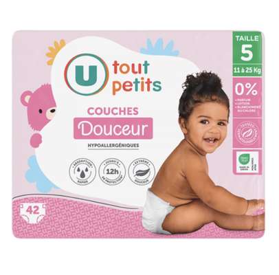 Couches douceur plus T5 / 11-25kg, U Tout Petits (x 42)