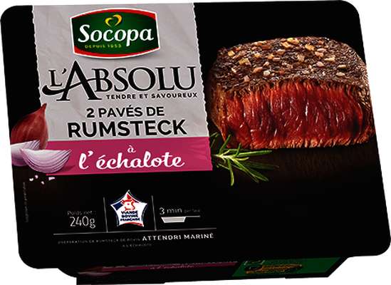 Pavés de rumsteck à l'échalote, Socopa (x 2, 240 g)