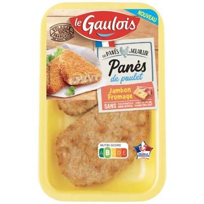 Panés de poulet jambon et fromage, Le Gaulois (x2, 200g)