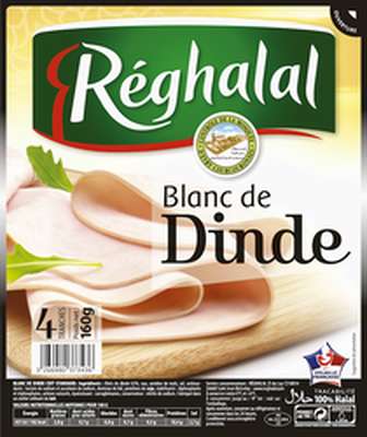 Blanc de dinde halal, Reghalal (4 tranches, 160 g)