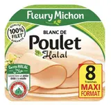 Blanc de poulet Halal doré au four, Fleury Michon (8 tranches, 240 g)
