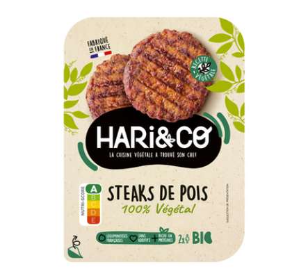 Galettes végétales de pois BIO, Hari&Co (170 g)