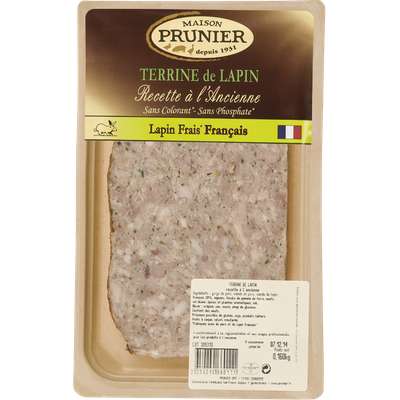 Terrine de lapin à l'ancienne, Maison Prunier (160 g)