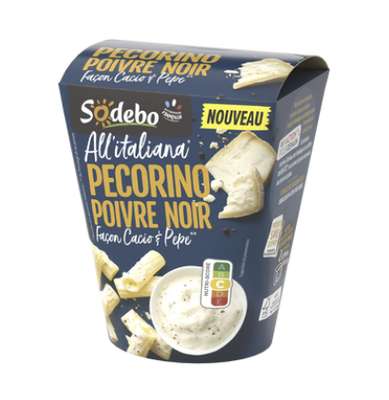 Rigatoni all'Italiana pecorino poivre noir, Sodebo (280 g)
