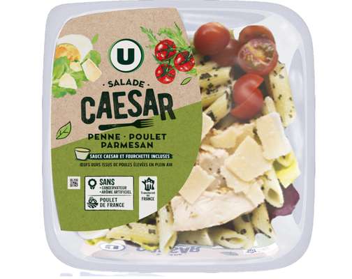 Salade césar penne poulet et parmesan, U (250 g)