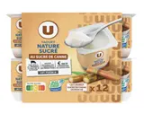 Yaourt nature sucré au sucre de canne,  U (12 x 125 g)
