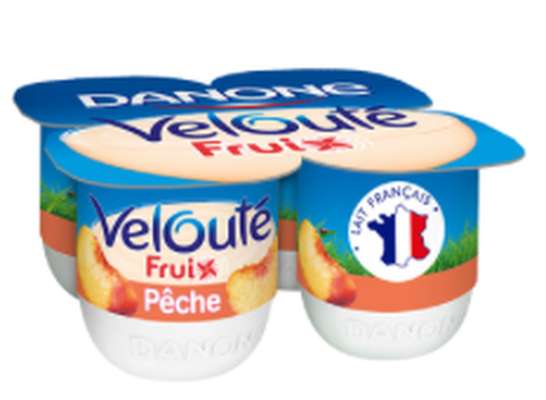 Yaourts veloutés aux pêches, Danone (4 x 125 g)