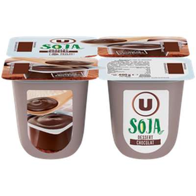 Dessert au chocolat à base de soja, U (4 x 100 g)
