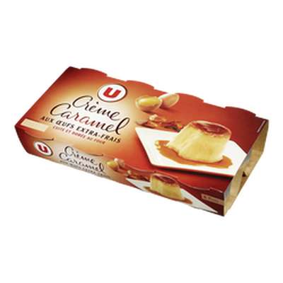 Crème caramel aux oeufs extra-frais, U (8 x 100 g)